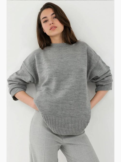 Cozy trui met ronde hals hiccup - Kiabi