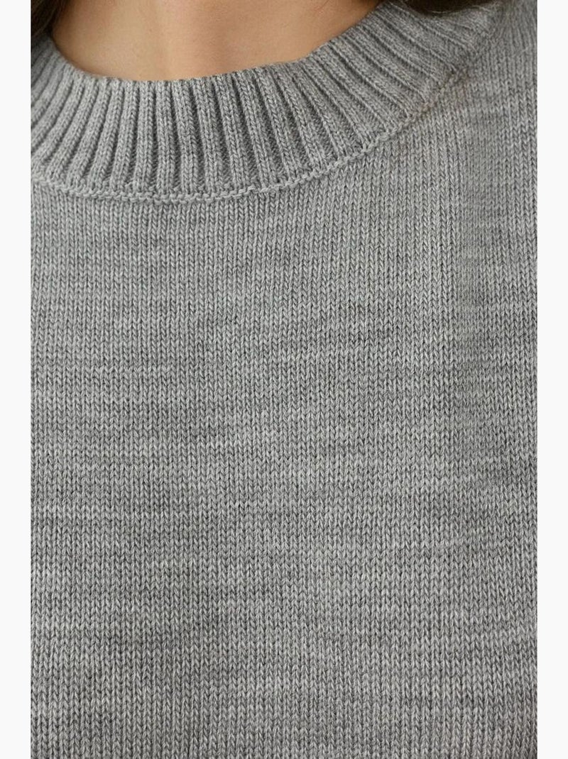Cozy trui met ronde hals hiccup Lichtgrijs - Kiabi