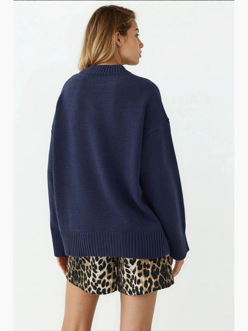 Cozy trui met ronde hals hiccup - Kiabi
