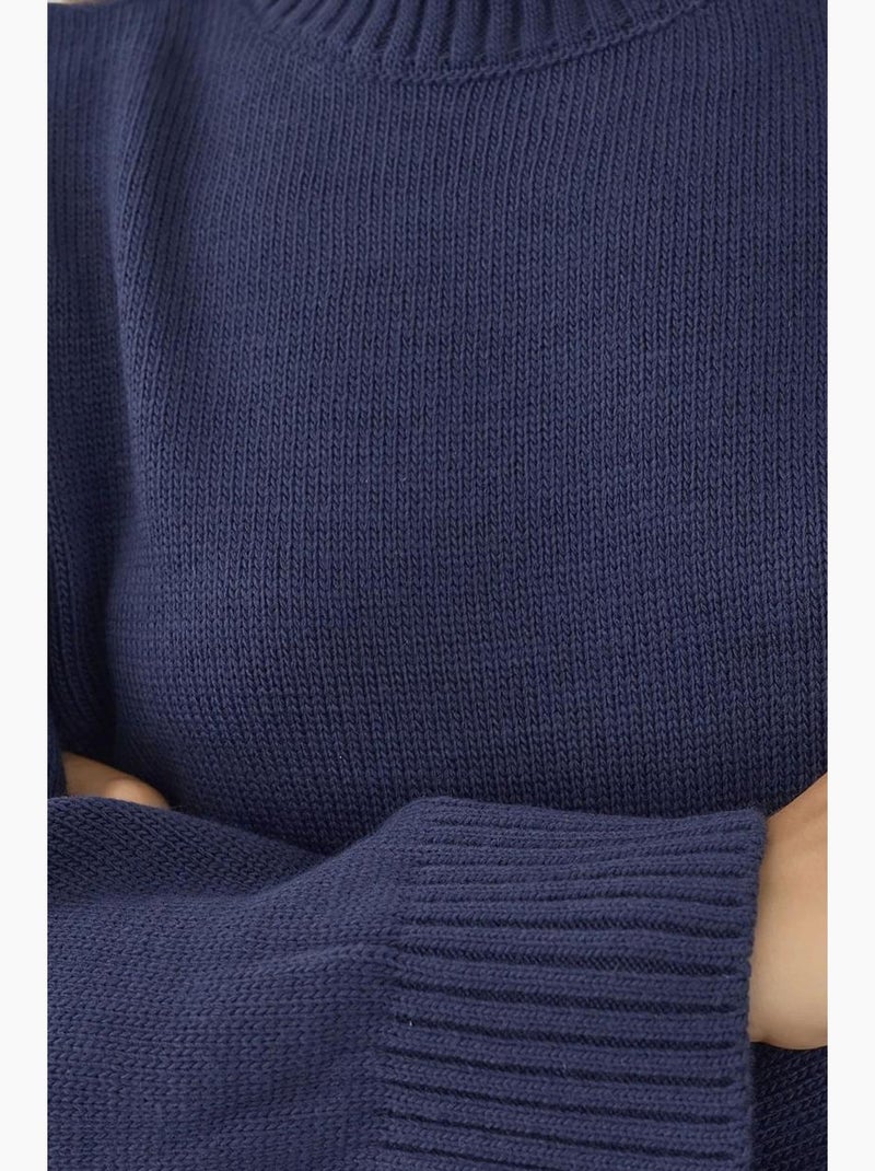 Cozy trui met ronde hals hiccup Nachtblauw - Kiabi