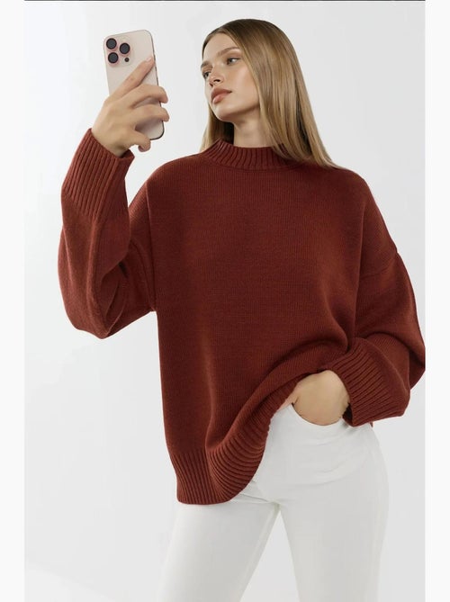Cozy trui met ronde hals hiccup - Kiabi