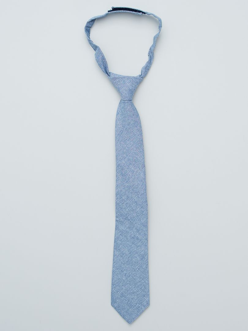 Cravate effet jean bleu marine - Kiabi