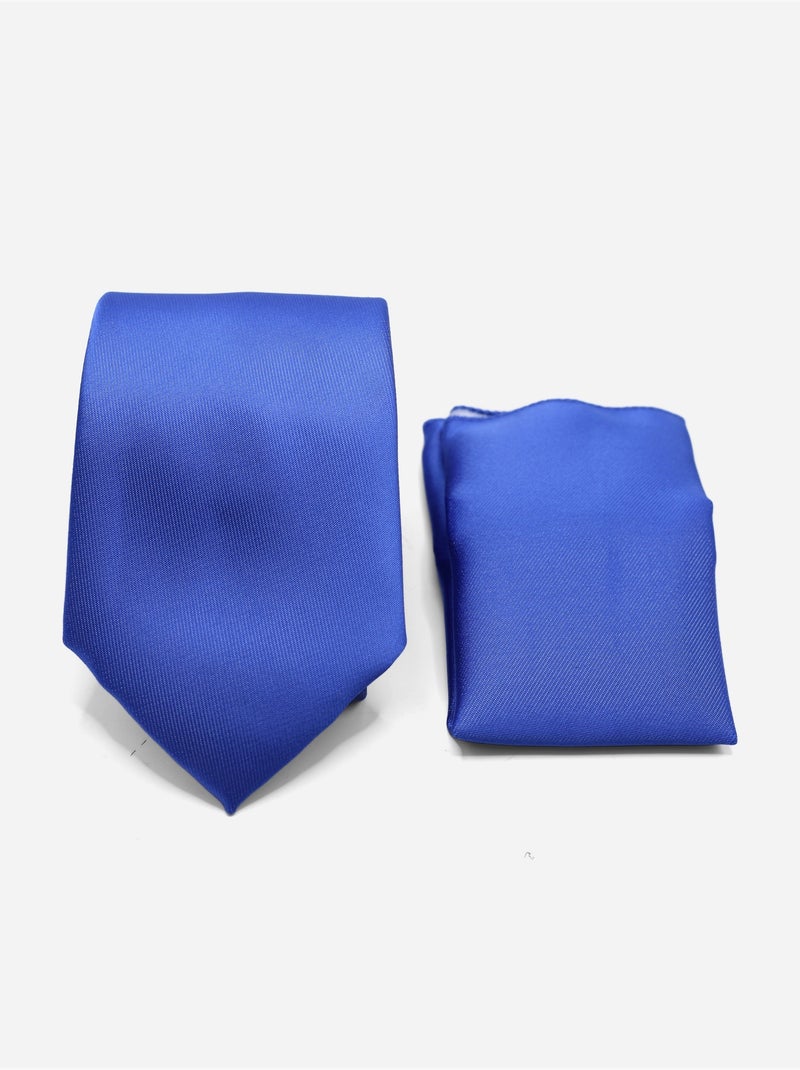 Cravate en coffret - Yves Enzo Bleu roi - Kiabi