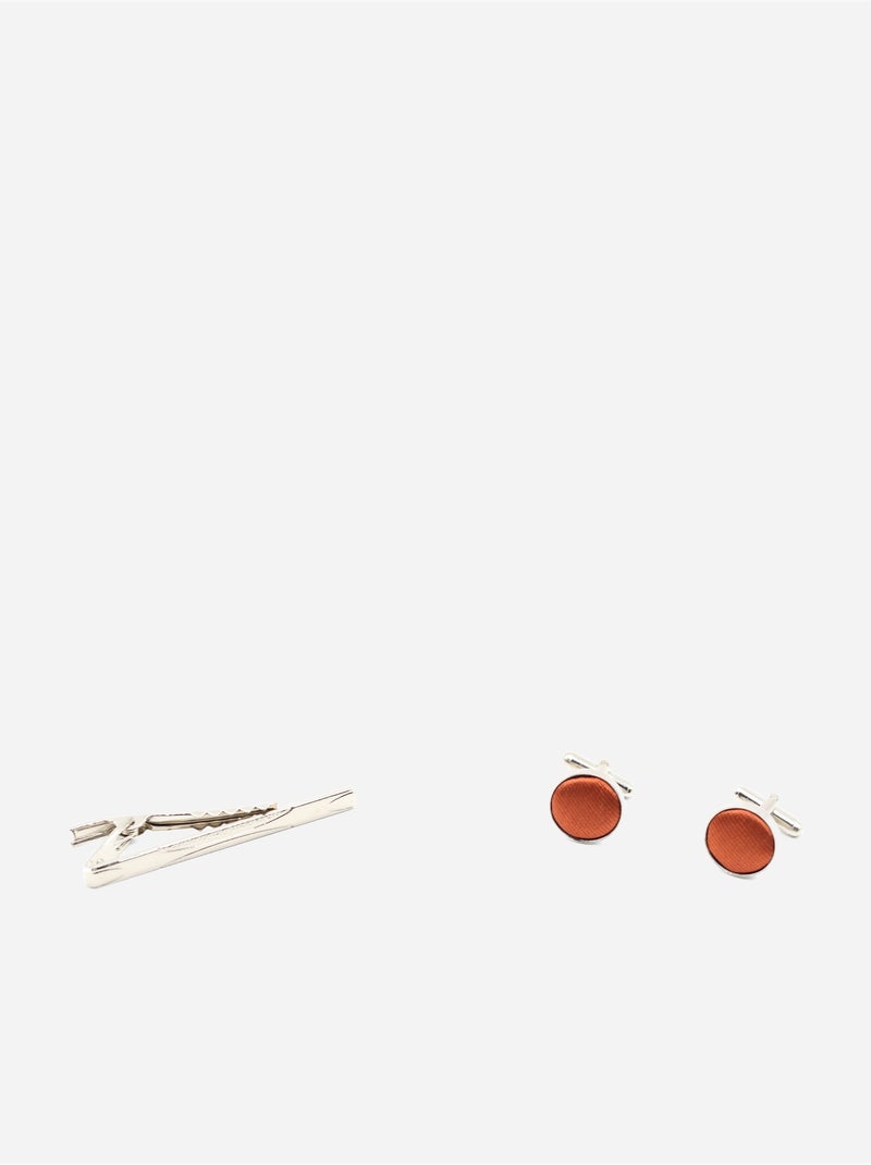 Cravate en coffret - Yves Enzo Terracotta - Kiabi