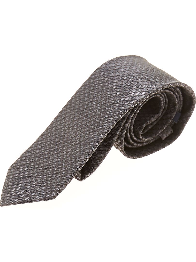 Cravate micro-motif cubique noir - Kiabi