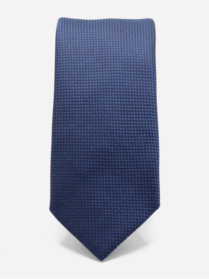 Cravate texturée Bleu foncé - Kiabi