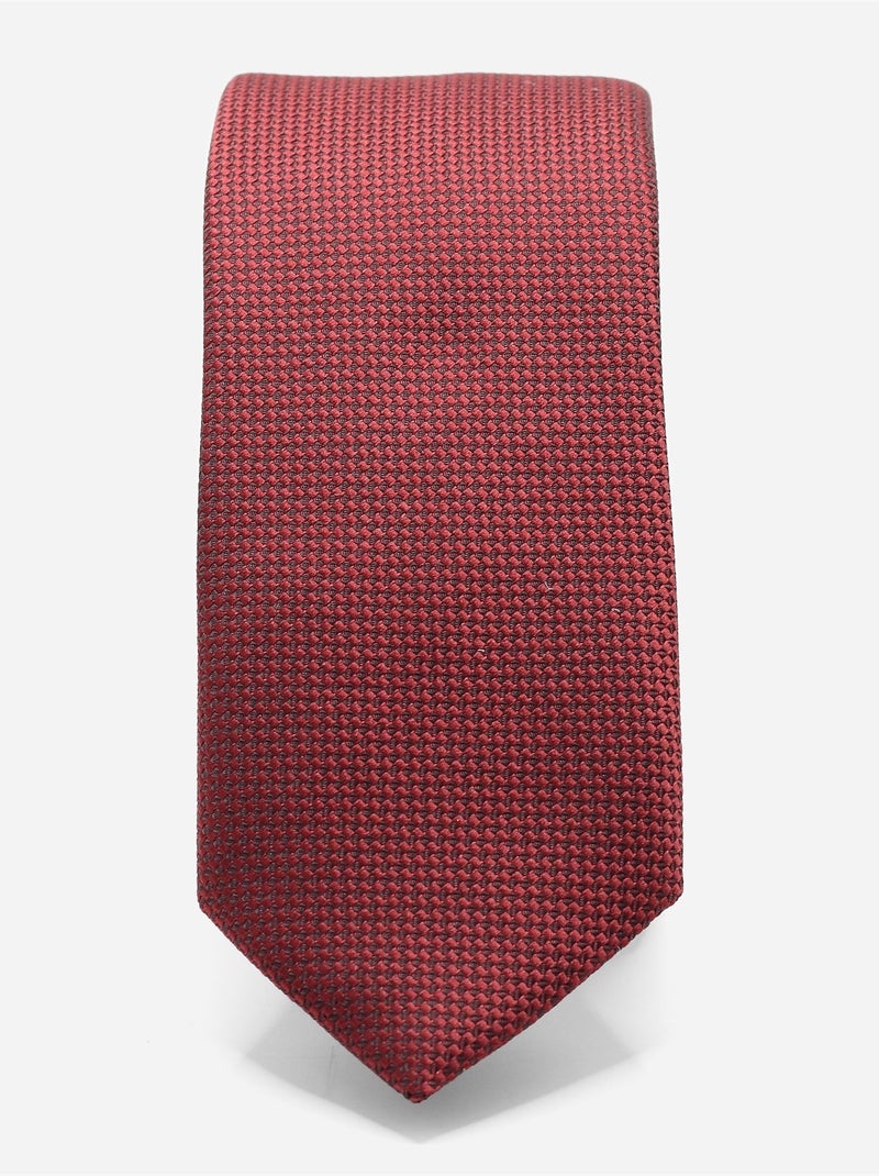 Cravate texturée Bordeaux - Kiabi