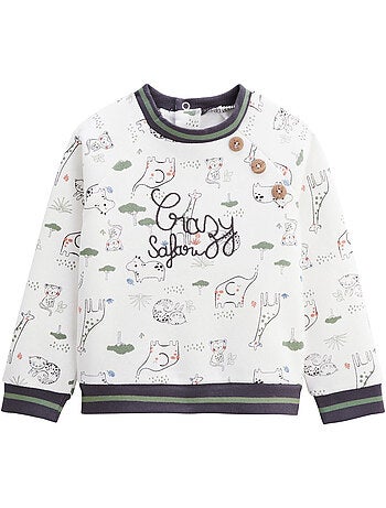 Crazy Safari babyset: fleece sweatshirt en fluwelen broek