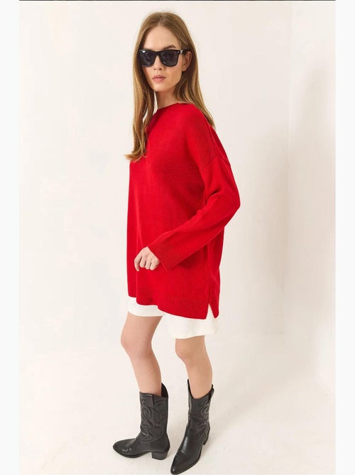 Crew neck oversized lange trui lucci - Kiabi