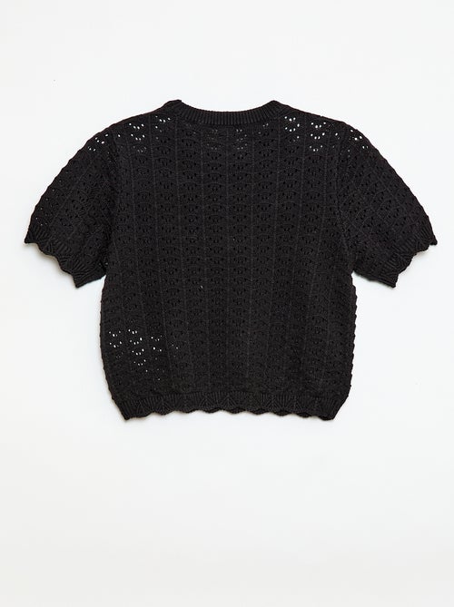 Crochetpull met korte mouwen - Kiabi