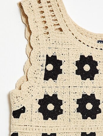 Crochettop met motief