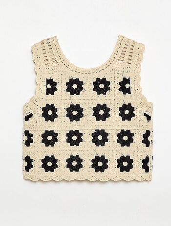 Crochettop met motief