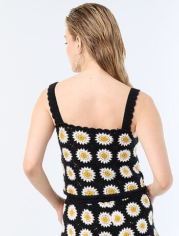 Crochettop met motief