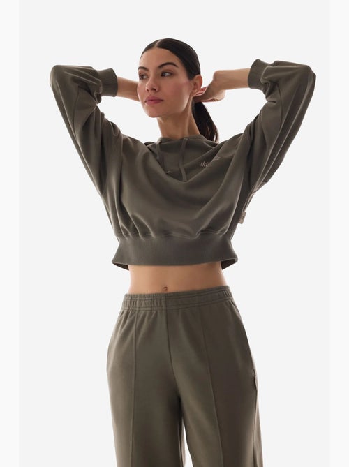 Crop hoodie met lange mouwen en capuchon penti - Kiabi