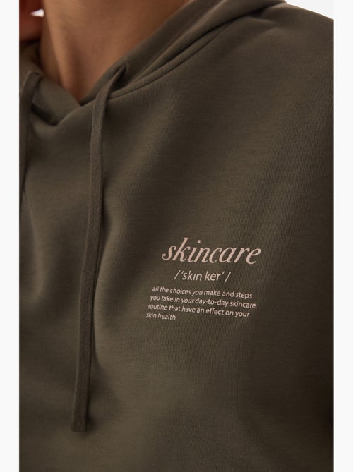 Crop hoodie met lange mouwen en capuchon penti - Kiabi