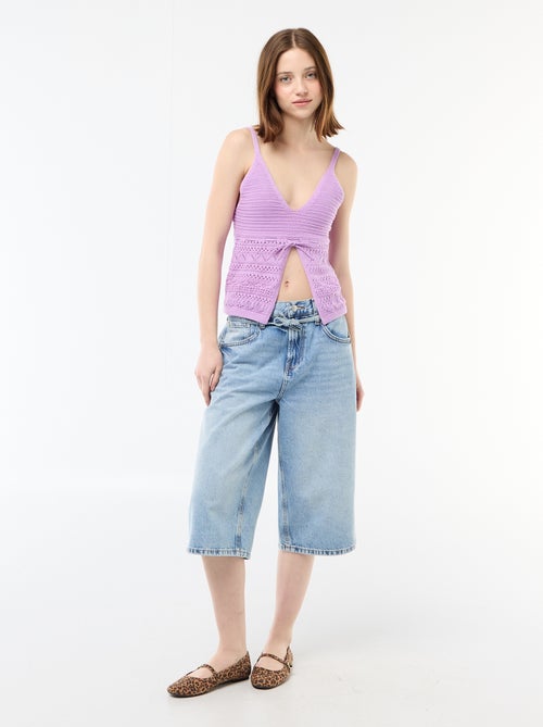 Crop top en crochet - Kiabi