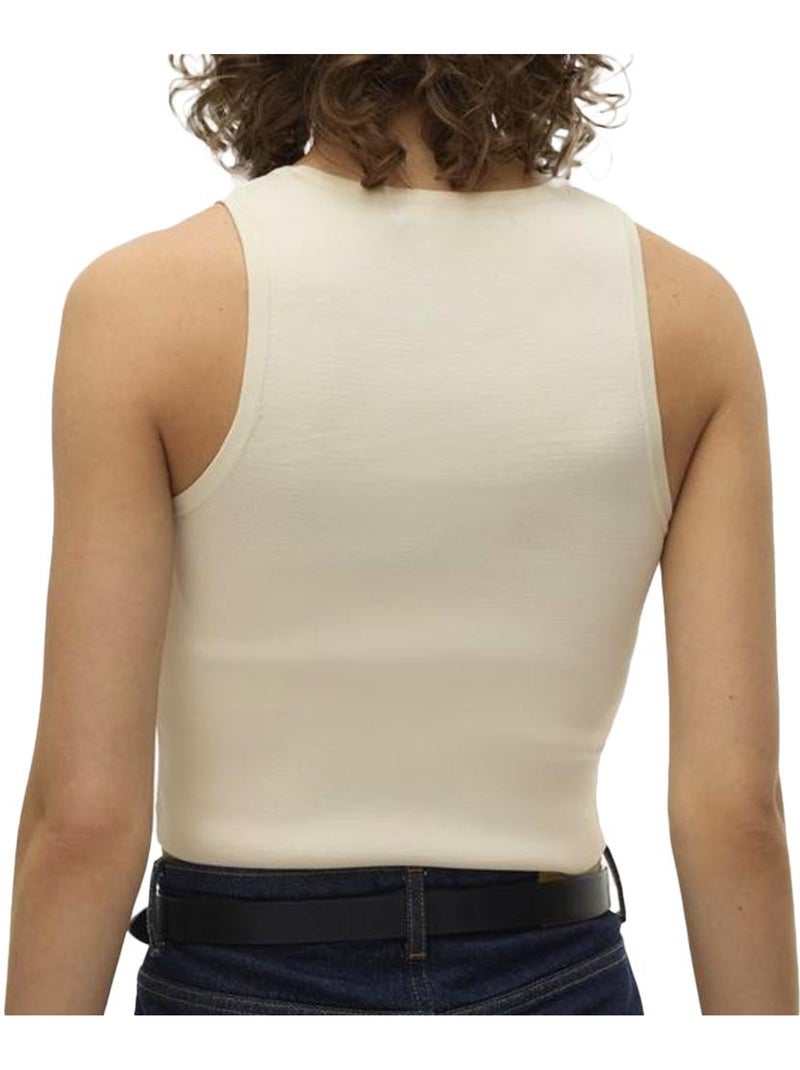 Crop Top Femme Vero Moda Beige - Kiabi