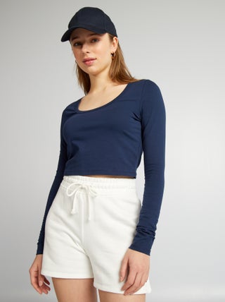 Crop-top manches longues