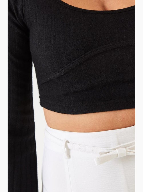 Crop top met stikseldetails lucci - Kiabi