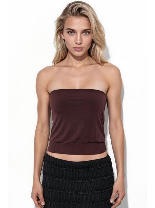 Crop top tricoté sans bretelles busem - Kiabi Crop top tricoté sans bretelles busem - Kiabi
