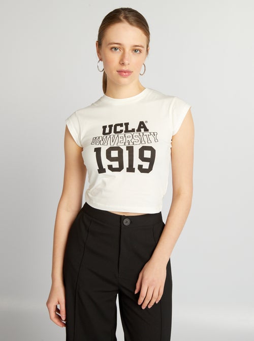 Crop top 'UCLA' en coton - Kiabi