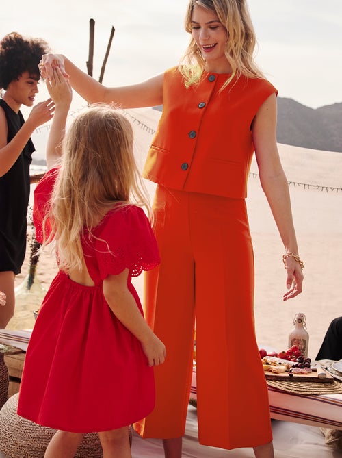 Cropped broek met uitlopende pijpen - Kiabi