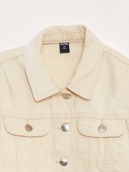 Cropped denim jasje - Kiabi