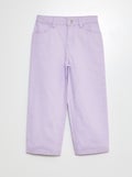 Cropped spijkerbroek PAARS - Kiabi