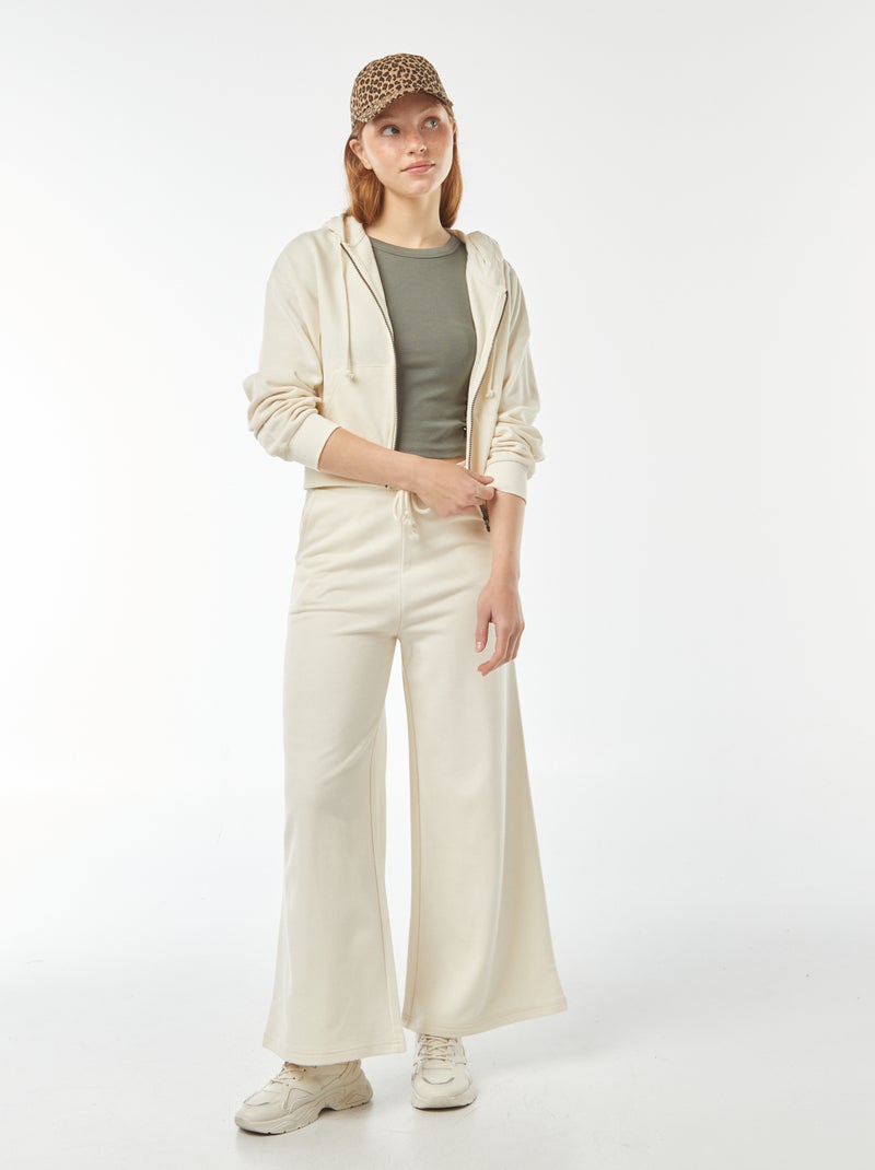 Cropped sweater met capuchon Biege - Kiabi