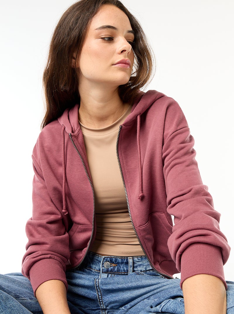 Cropped sweater met capuchon Rose - Kiabi