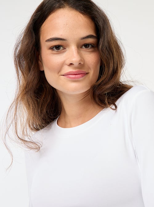 Cropped T-shirt met gekreukt effect - Kiabi