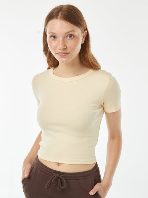Cropped T-shirt met korte mouw - Kiabi