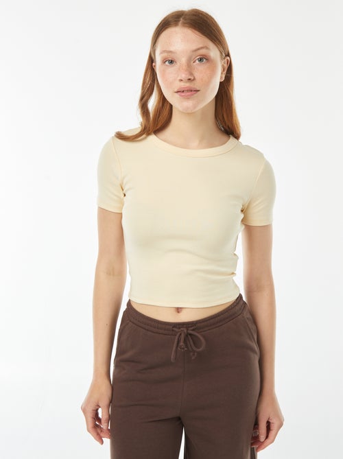 Cropped T-shirt met korte mouw - Kiabi