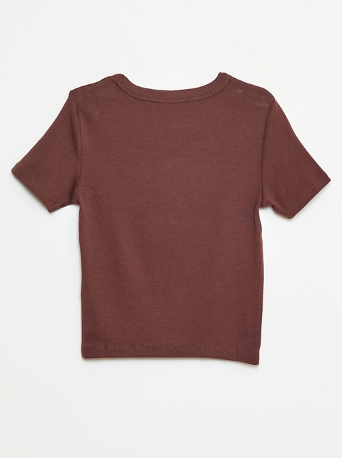 Cropped T-shirt met korte mouw - Kiabi