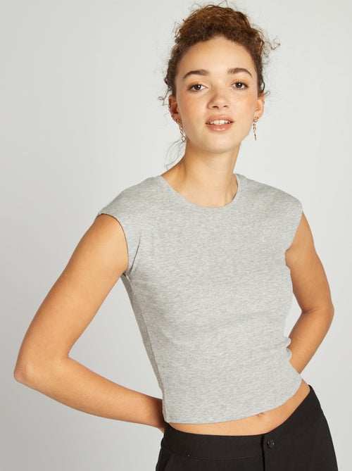 Cropped T-shirt met korte mouw - Kiabi