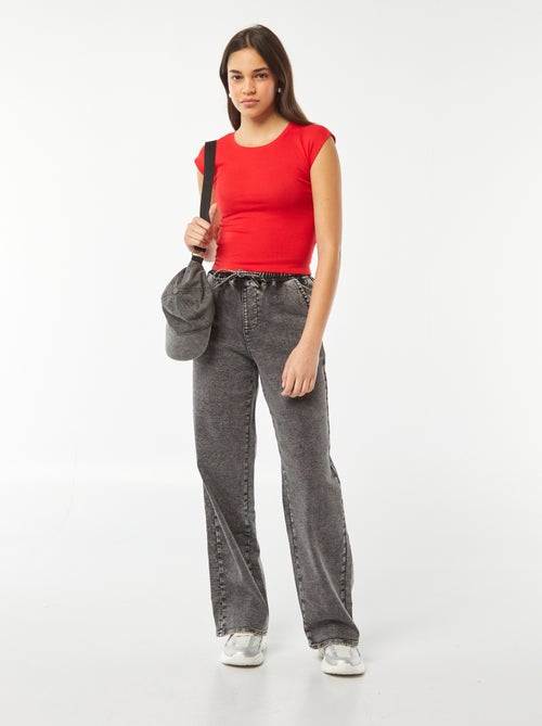 Cropped T-shirt met korte mouw - Kiabi