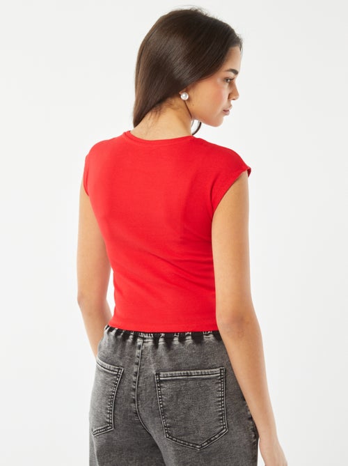 Cropped T-shirt met korte mouw - Kiabi