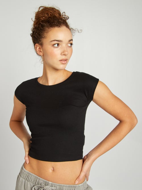 Cropped T-shirt met korte mouw - Kiabi