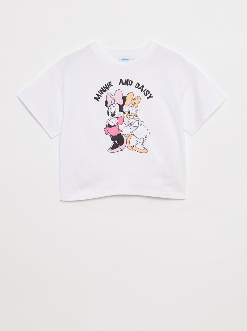 Cropped T-shirt met korte mouwen 'Minnie' 'Disney' Biege - Kiabi