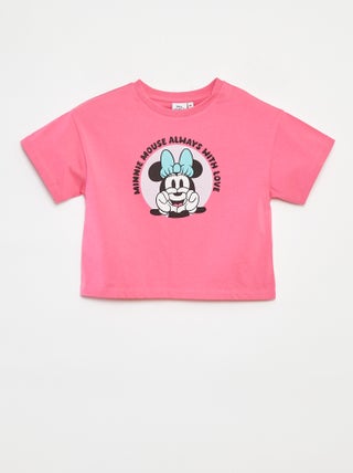 Cropped T-shirt met korte mouwen 'Minnie' 'Disney'