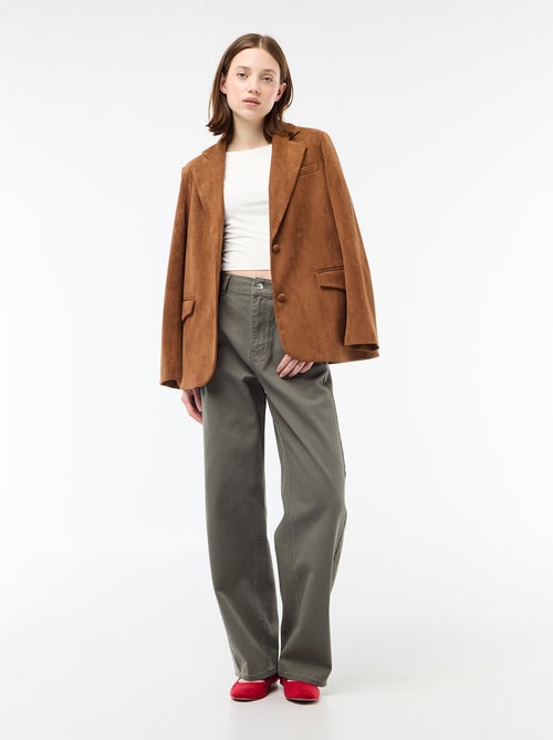 Cropped T-shirt met vierkante rugdecolleté - Kiabi