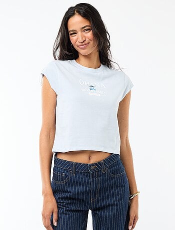 Cropped T-shirt 'Stitch'