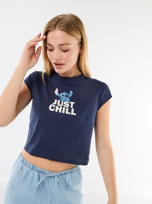 Cropped T-shirt 'Stitch' 'Disney' - Kiabi