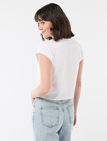 Cropped T-shirt 'Stitch'