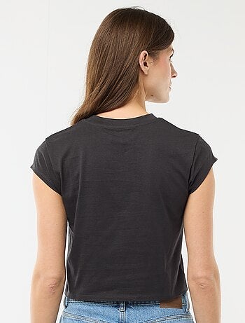 Cropped T-shirt 'Stitch'