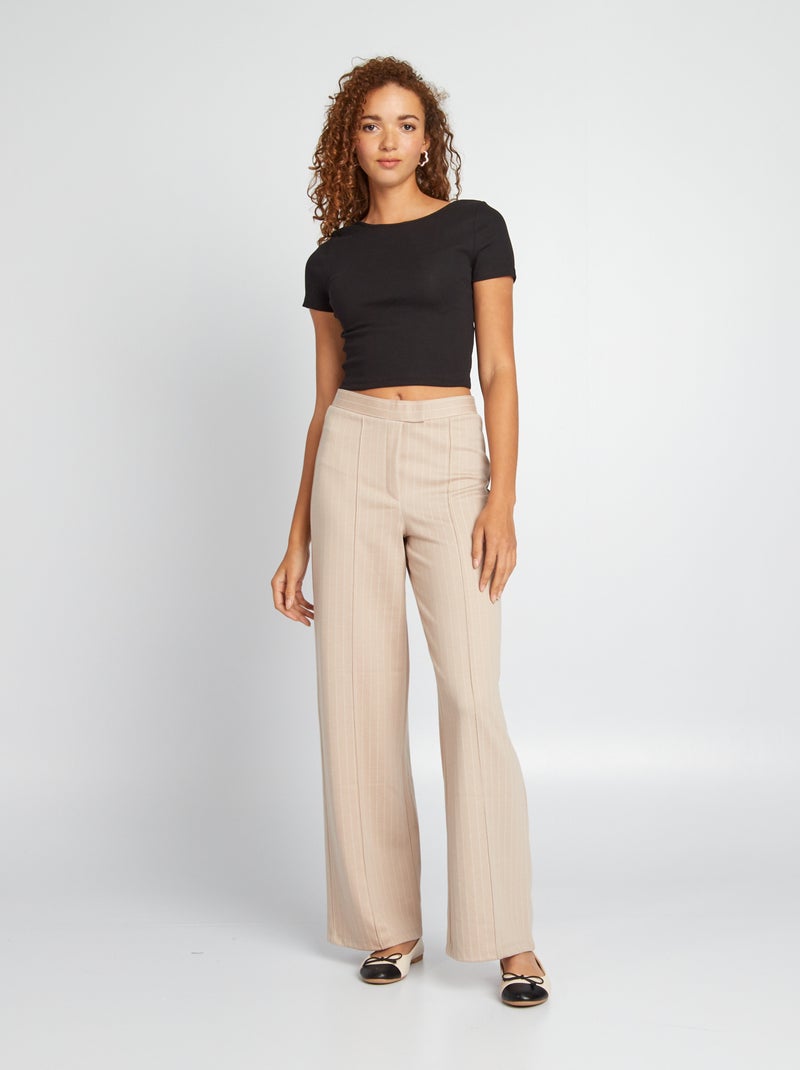 Cropped T-shirt ZWART - Kiabi