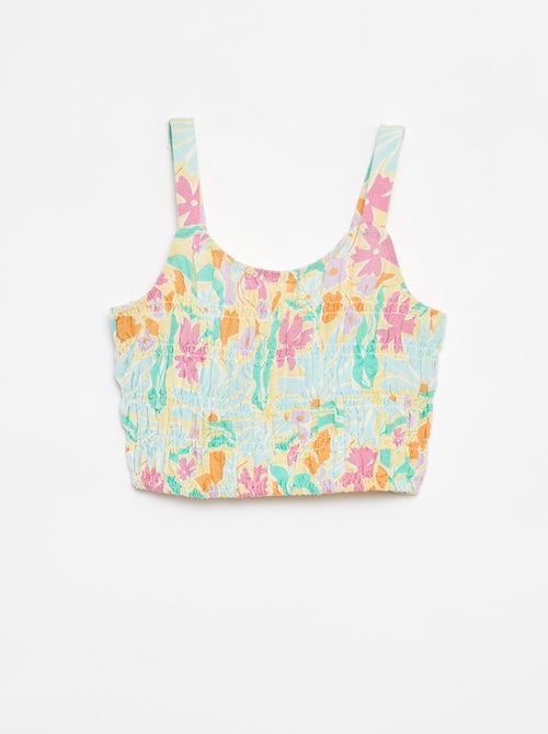 Cropped top met bandjes - Kiabi