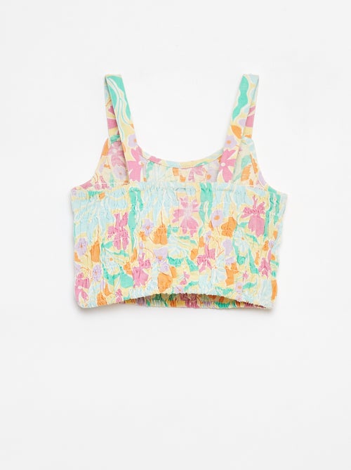 Cropped top met bandjes - Kiabi