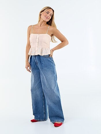 Cropped top met fijne bandjes