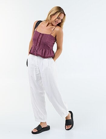 Cropped top met fijne bandjes